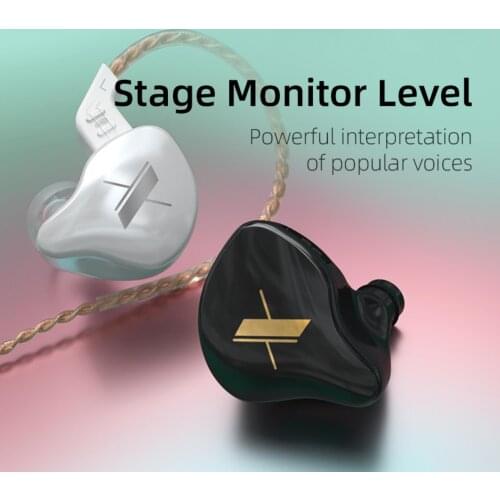 KZ EDX Earphones 1 Dynamic HIFI Bass Earbuds In Ear Monitor Headphones Sport Noise Cancelling Headset New Arrival
