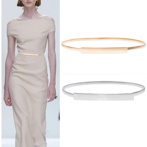 Gold Silver Women Belts for Dress Elegant Elastic Female Waist Belts This Ladies Belts for Women Waistband