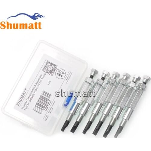 SHUMAT 6PCS Common Rail Tool Fuel Pump Plunger Disassemble Assemble Instrument Suitable for P3000 P7100 Diesel Fuel Pumps CRT207