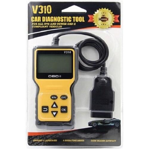 2021 New V310 Car Engine Code Scanner Reader OBD2 Auto Diagnostic tool V310 for all 1996 and newer OBDII Car support 6 language