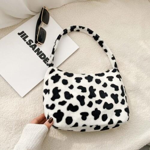 Crossbody Bags Small Plush Soft Underarm Shoulder Fluffy Lady Shoulder Handbags Casual Female Simple Totes for Women 2020 Trend