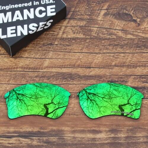 ToughAsNails Resist Seawater Corrosion Polarized Replacement Lenses for Oakley Quarter Jacket Sunglasses Green Mirrored