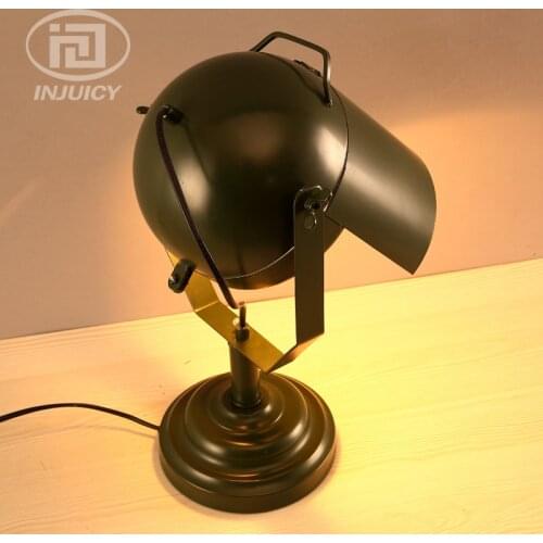 Vintage Art Industrial Sensor LED Desk Lamp Wrought Iron Decoration Designer Living Room Bar Cafe Table Lamp