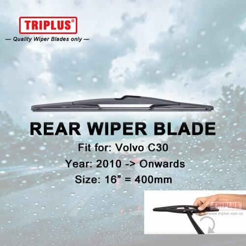 Rear Wiper Blade for Volvo C30 (2010-Onwards) 1pc 16" 400mm,Car Rear Windscreen Wipers,for Back Windshield Wipers