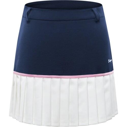 Women Pleated Short Skirt Summer Anti-light Tennis Badminton Skirt Breathable A-lined Mini Dress XS-XL D0814