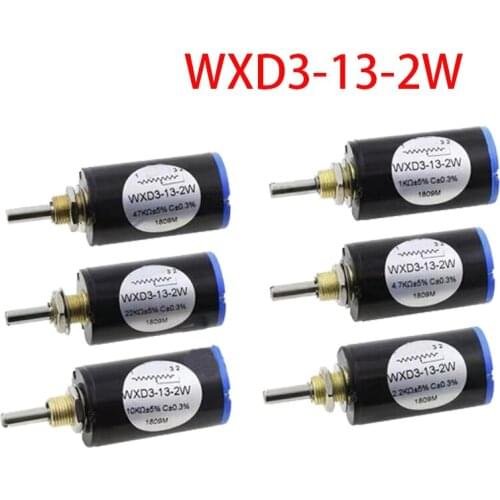 1pcs WXD3-13-2W 100 200 220 470 680 1K 2.2K 3.3K 4.7K 5.6K 6.8K 10K 22K 33K 47K 100K Ohm WXD3-13 2W Wirewound Potentiometer
