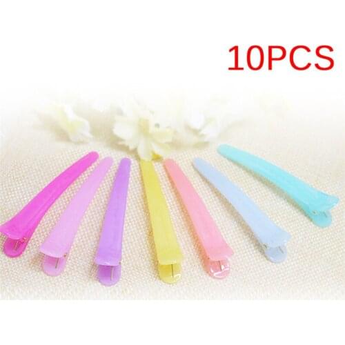 10Pcs Plastic Hair Clips Barrettes Headwear Hairdressing Clamp Salon Hair Styling Tool