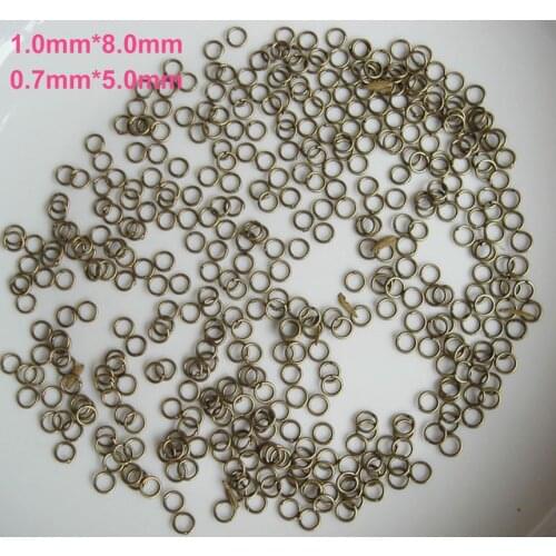100PCS Two Size Antique bronze plain Metal iron Jump Rings as jewelry finding stuff metal circles Handmade DIY material