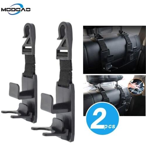 2pcs Magic Car Headrest Organizer Hanger Hooks Back Seat Hook for Car Auto Vehicle SUV Bag Holder Storage Holder Clips Universal