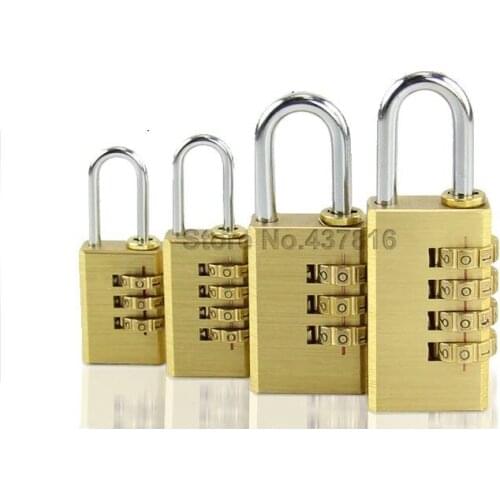 3bits/4bits Password Anti-theft Brass Padlock Cabinet Drawer Luggage Cases Lock