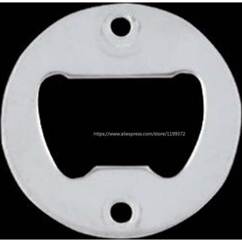500pcs Stainless Steel Round Beer Bottle Opener Metal Strong Polished Compact Portable Part With Countersunk Holes Two Colors