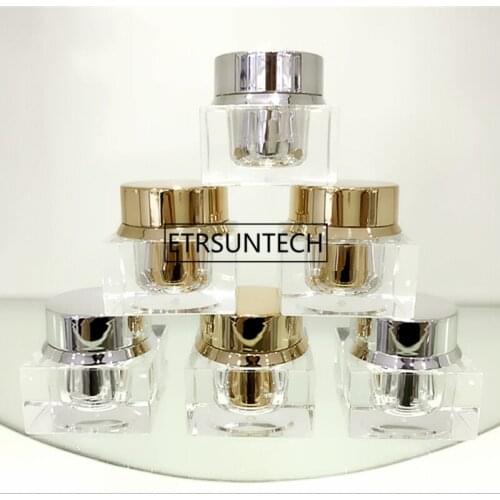 5g square Cream Jars Cosmetic Packaging Empty Sample Cosmetics Packaging luxury Acrylic jar F1350