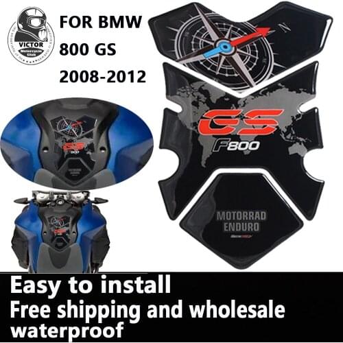 For BMW F800GS 2008-2012 Motorcycle Stickers Fuel Tank Pad Fishbone Protective 3D Sticker Decals