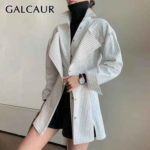GALCAUR Women's Striped Shirts