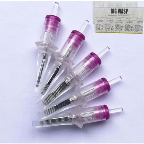 20PCS BIGWASP Transparent Tattoo Cartridge Needles Single Magnum 5/7/9/11/13/15/17/19/21/23/25/27M1 For Rotary Tattoo Pen Supply