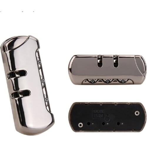 3 Digit Combination Padlock Accessories For Bags Lock Luggage Suitcase Travel Bag Code Lock Black Combination trunk fixed Lock