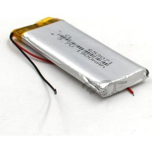 3.7V lithium battery Li-polymer Rechargeable Cell Li-ion Polymer 653071 1900mAh For PSP Navi GPS MP3 MP4 Speaker Camera