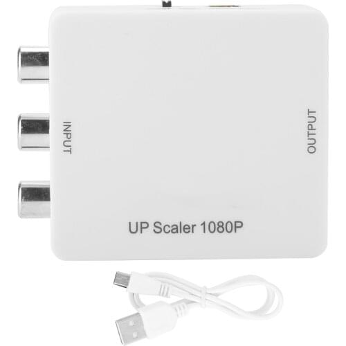 1080P Mini Adapter For RCA Composite CVBS AV2HDMI-Compatible Video Audio Converter HDMI-Compatible Distributor-White