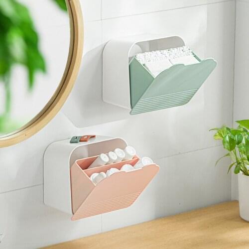 Nail-free wall-mounted storage box, sanitary napkin, sanitary napkin and cosmetics, multi-purpose sealed dust-proof storage box