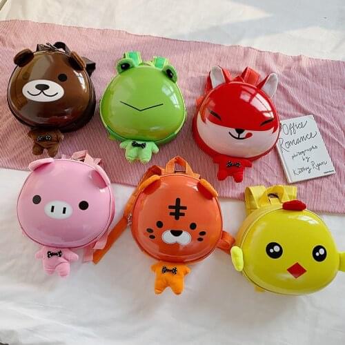 2021 New 3D Animal Orthopedic Schoolbag Children Backpack Hard Shell Kids Cartoon Mini Shoulder Bag Cute Bags