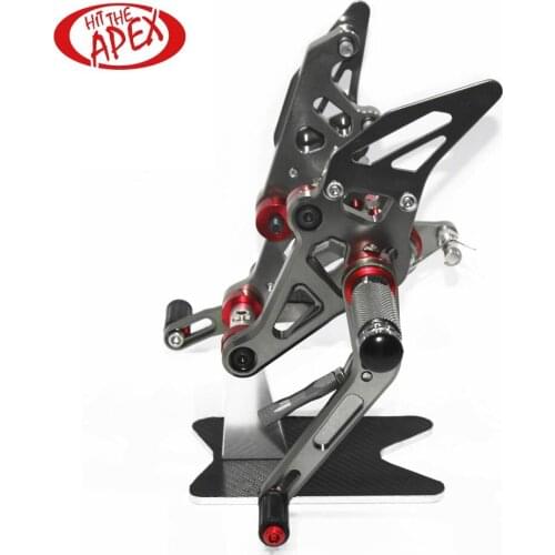 Motorcycle Footrests For YAMAHA FZ07 MT07 2014-2017 CNC Rider Rearset Adjustable FootPegs Footrest Parts FZ07 MT 07 14 15 16 17