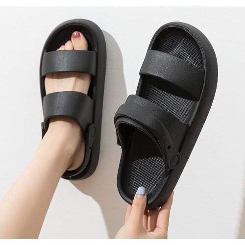 Women Thick Platform Slippers Summer Beach Eva Flip Flops Soft Sole Slide Sandals Leisure Men Ladies Indoor Bath Anti-slip Shoes