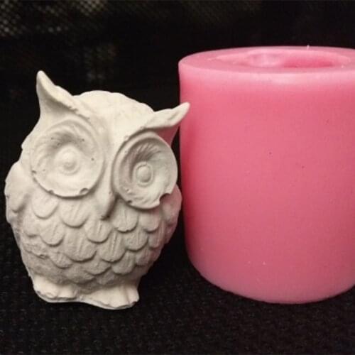 3D DIY Candle Mold Silicone Owl Mold Cartoon Soap Molds Wax Epoxy Resin Mould Craft Candle Making supplies Handmade Tool