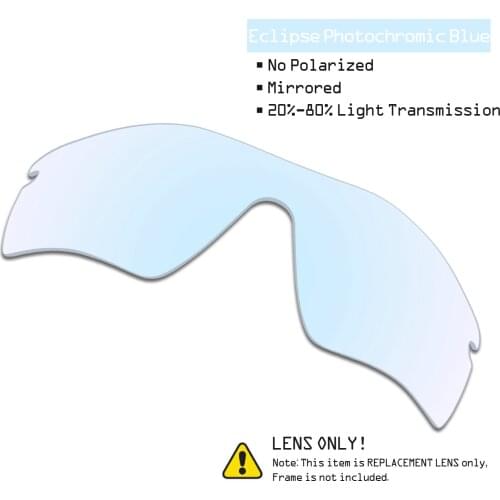 SmartVLT Sunglasses Replacement Lenses for Oakley Radar Path - Eclipse Blue Photochromic