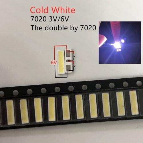 FOR INNOLUX LED LCD Backlight TV Application EVERLIGHT LED Backlight 1W 6V 7020 Cool white LCD Backlight for TV double by 7020