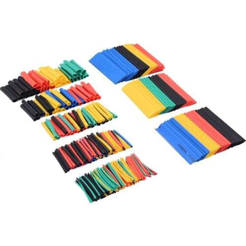 328pcs Heat Shrink Tubing Tube Polyolefin 2:1 Electrical Wire Cable Wrap Sleeving 40/80mm Length