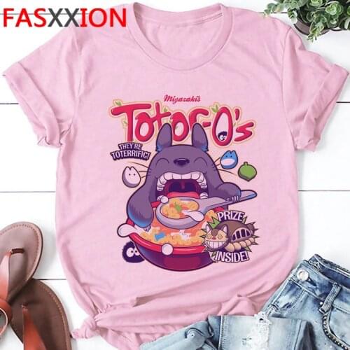 Totoro Studio Ghibli top tees female graphic tees women streetwear tumblr tshirt t shirt harajuku white t shirt