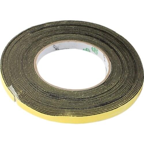 Uxcell 5mm & 10mm Width 1mm Thickness Sponge Single Side Sponge Foam Tape Black, Yellow 10 M Insulation Tape 1PCS Hot Sale