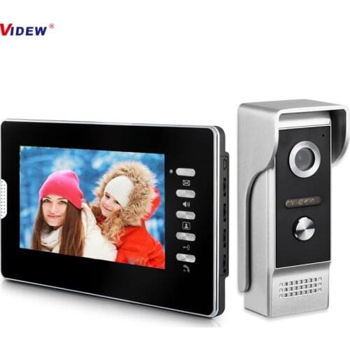 Video Intercom System Video Doorbell Camera with 7 Inch Monitor IR Night Vision for Villa Apartment Home Security