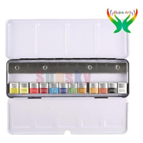 Winsor Newton 12/24 Colors Watercolor pigment suit tubular art beginners Professional artist watercolor pigment enamel