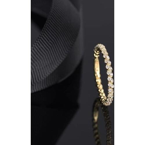 925 sterling sliver Knot ring gold color ring fashion temperament ring simple ring trend ladies female silver jewelry