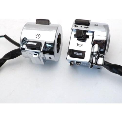 1 Pair Right and Left Side Chrome Plated Control Switch for GY6 Moped Retro Scooter 50cc 125cc 150cc