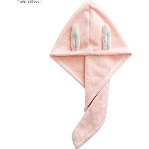 1pc Towel Soft Shower Cap Microfiber Women Bath Towel Hair Dry Quick Drying Lady Towel Hat Turban Head Wrap Bathroom Accessories