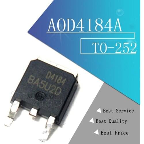 10PCS AOD4184A TO-252 D4184A TO252 AOD4184 D4184 40V/50A