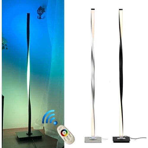 125cm Nordic Style Standing Corner Floor Lamp Home Atmosphere LED Floor Light RGB Colorful Ambient Night Light Office Bar Decor
