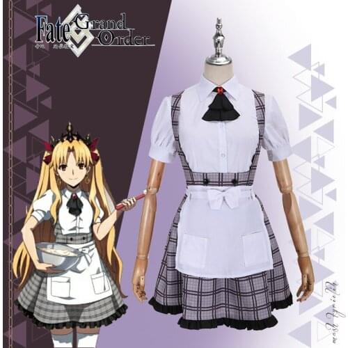 Anime Fate/Grand Order FGO Sweets Paradise Ereshkigal cafe Waiter Maid Coffee Dress Cosplay Costume Halloween Women FreeShipping