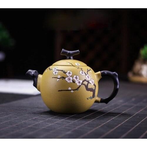 Authentic Yixing tea pot purple clay Plum Dragon Egg Teapot Ore beauty kettle Handmade Tea set Customized 250ml ZM226