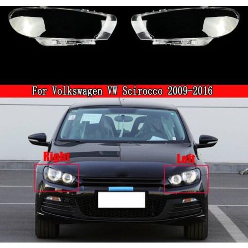 Car Headlight Cover Lens Glass Shell Front Headlamp Transparent Lampshade Auto Light Lamp For Volkswagen VW Scirocco 2009~2016