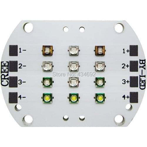 Cree XPE XP-E + Cree XTE XT-E + SemiLEDs 455nm 472nm 420nm 10000K DIY Led Lamp Light For Aquarium Fish Tank Lightings