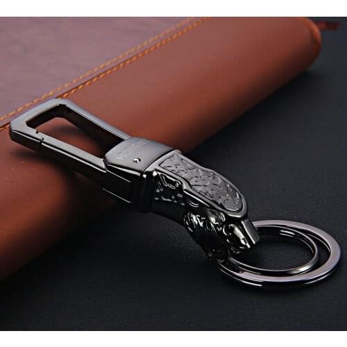 Key Chain Leopard Head Auto Keychain Keyring for Volkswagen Tiguan Golf Volvo S60 S90 Toyota SSANG YONG Suzuki Skoda SEAT SAAB