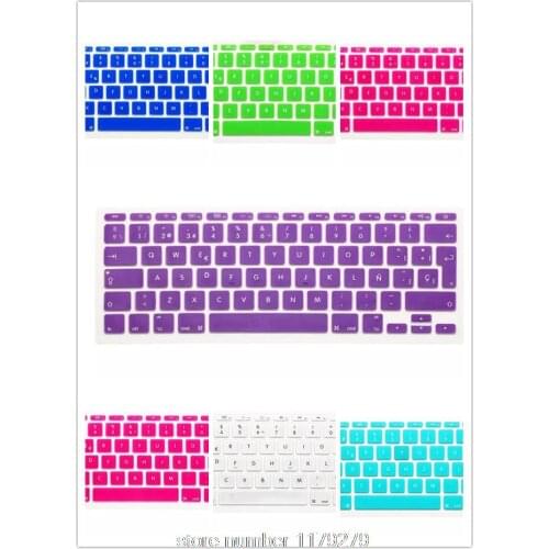 Spainish Keyboard Cover Protector for MacBook Air 11" 11.6 Inch Spain Language Keyboard Cover Silicone Skin for Mac air 11.6 11