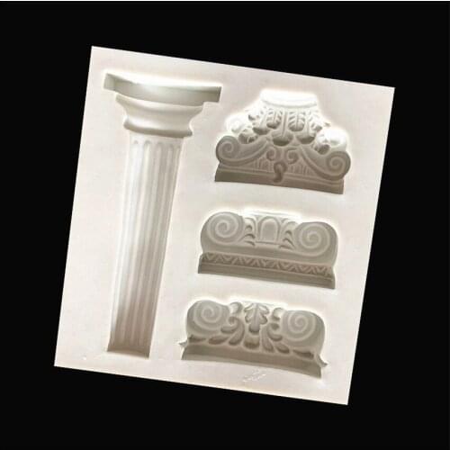 DIY Sugar craft Cake Vintage Roman column Silicone Mold Fondant Mold Cake decorating Tools Gum paste Mold