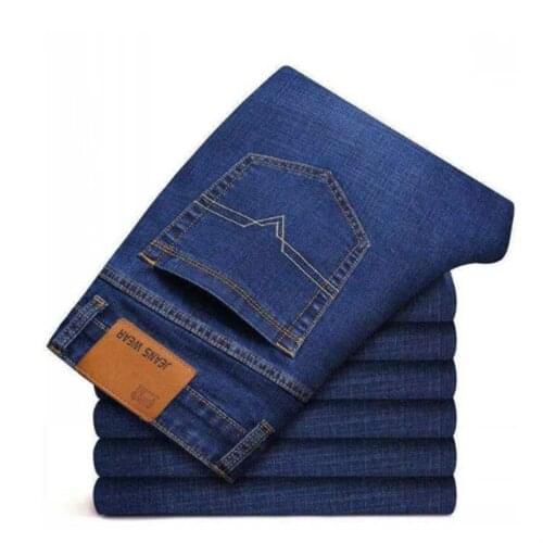 Fashion Brand Clothing Slim Men Summer Autumn Business Casual Jeans 2021 Man Oversize Denim Pants Trousers Baggy Stretch Jeans