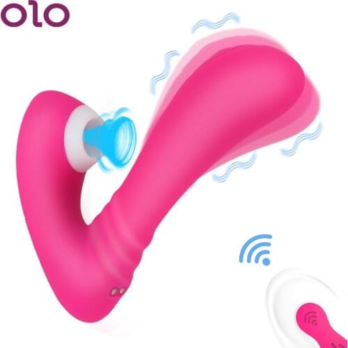 OLO 9 Speeds G Spot Dildo Vibrator Clitoris Stimulator Oral Sex Suction Vagina Sucking Vibrator Sex Toys for Women