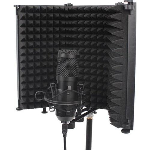 Microphone Isolation Shield Mic Sound Absorbing Foam Reflector for Sound Recording Podcasts Vocals Singing and Broadcast