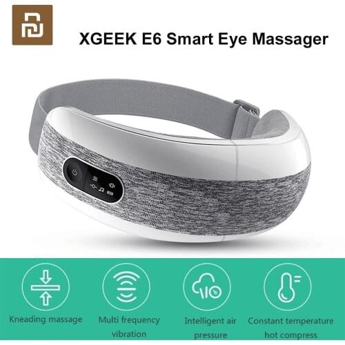 Xiaomi XGEEK E6 Smart Eye Massager Bluetooth Music 40 Degree Hot Compress 4 Modes Press Foldable Eye Relax Massager Eye Mask